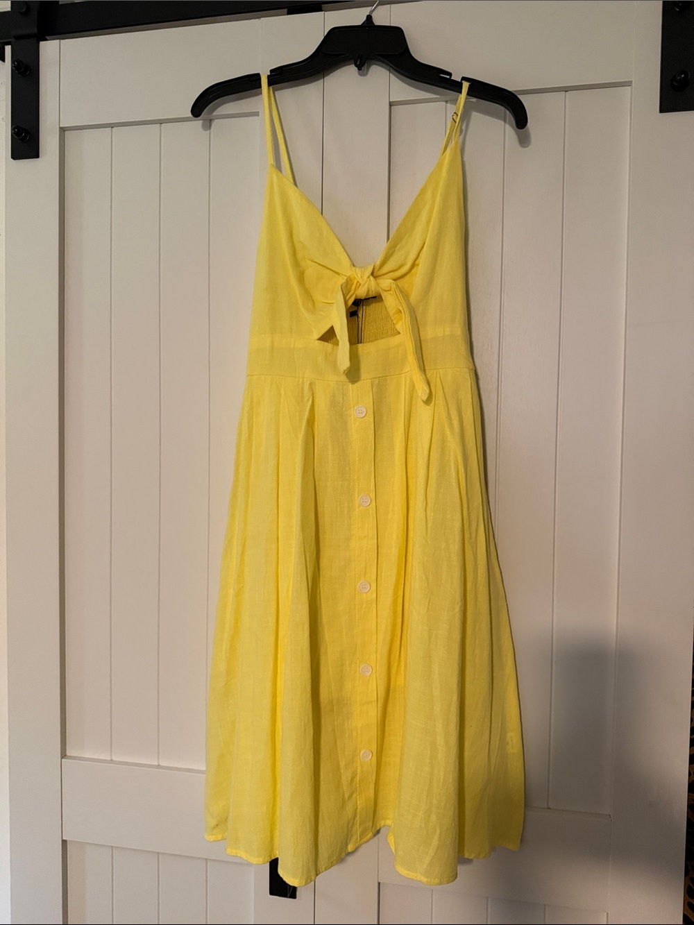 Fancyinn Yellow Tie-Front Sundress